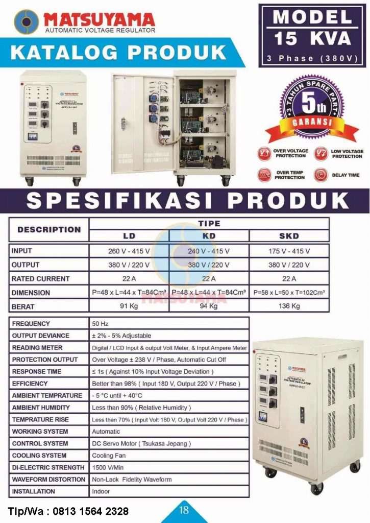 matsuyama 15 kva 3 phase