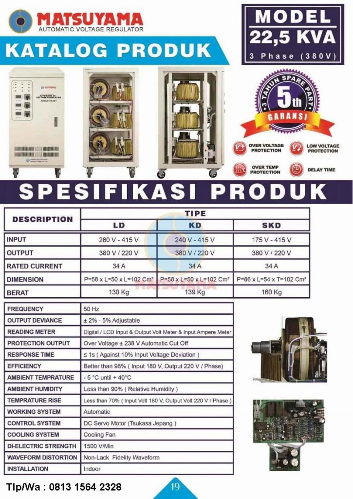 matsuyama 22,5 kva 3 phase